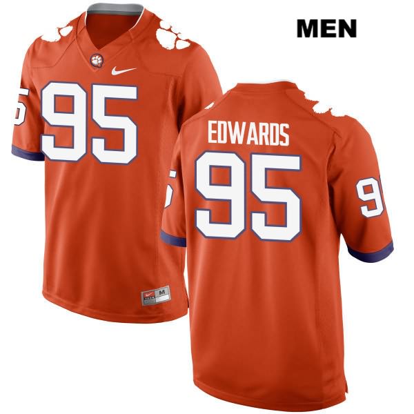 Men's Clemson Tigers #95 James Edwards Stitched Orange Authentic Nike NCAA College Football Jersey KDL1446HH